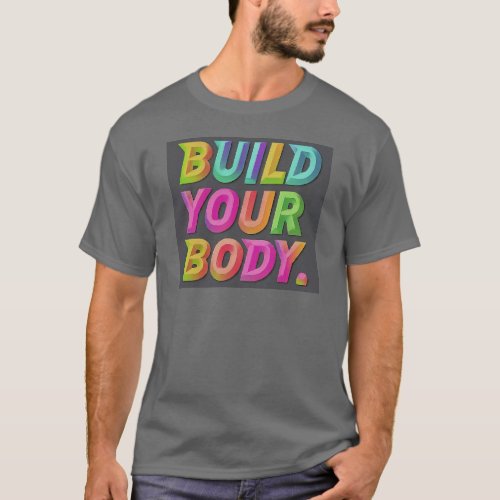  Build Your Body _ Rainbow Gradient T_Shirt