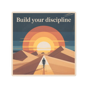 Build Your Discipline Metal Print