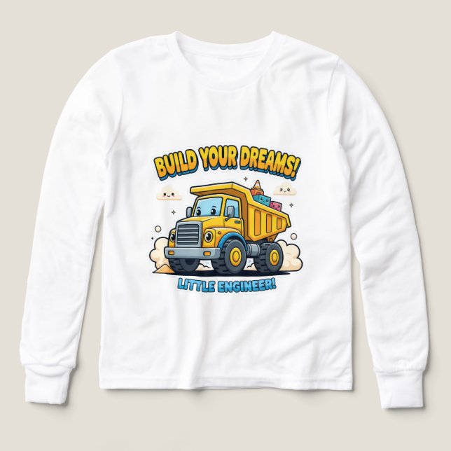 Build Your Dreams! Little Engineer - Personalized  Tri-Blend Shirts (Design Front)