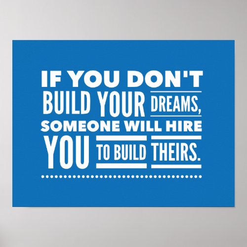 Build Your Dreams Poster