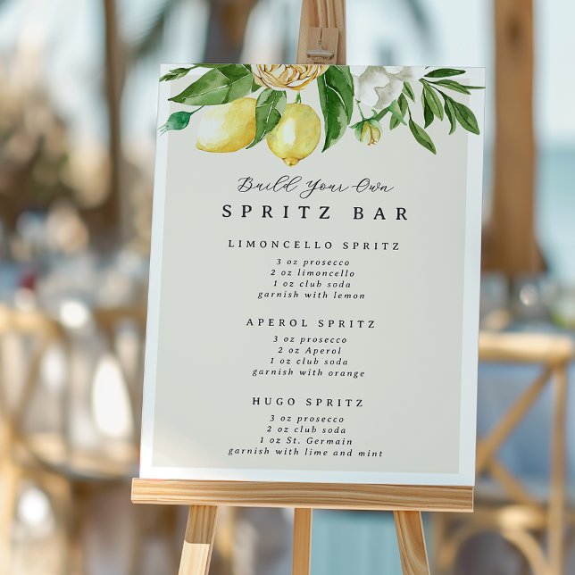 Build Your Own Spritz Bar Drink Station Sign (Creator Uploaded)