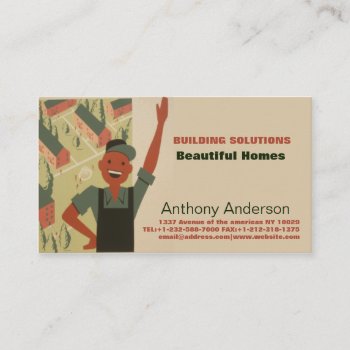 Builder And Gardener Business Card by RetroAndVintage at Zazzle