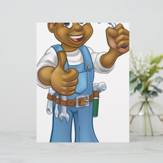 Builder Bricklayer Construction Worker Trowel Tool (Standing Front)