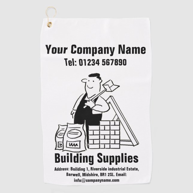 Builder Building Services Promotion Golf Towel (Front)