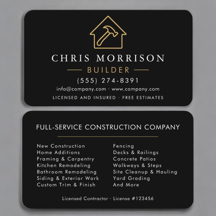 Builder Construction Business Card