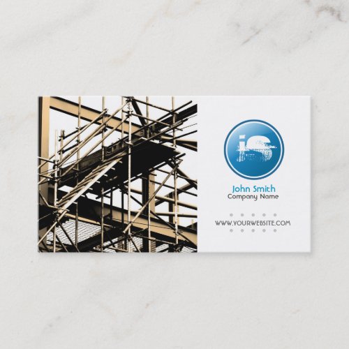 BuilderConstruction Business Card Blue Version