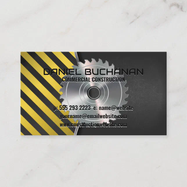 Builder Construction | Circular Saw Business Card | Zazzle