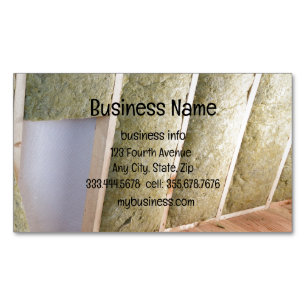 Builder Contractor Insulation Business Card Magnet