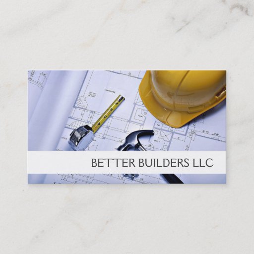 Customizable Builder, Manager, Construction Business Card