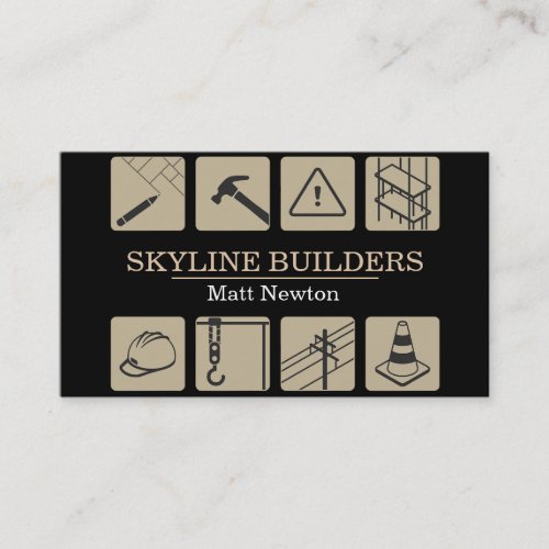 Builder Manager Construction General Contractor Business Card