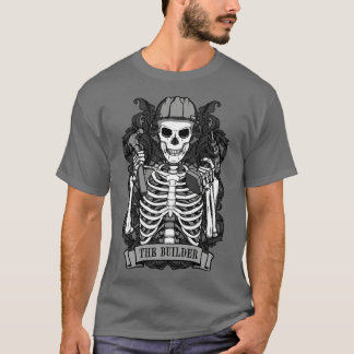 Builder Skeleton Vintage Tarot Card DIY Handyman M T-Shirt