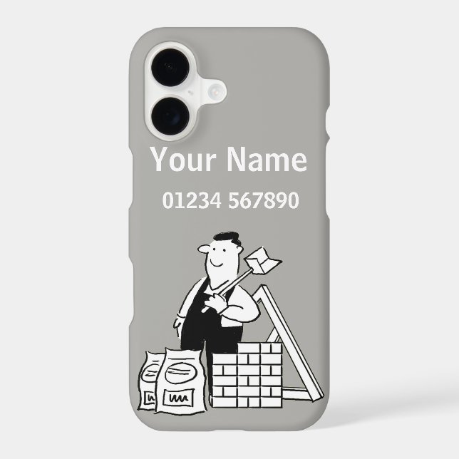 Builder Theme Cartoon Iphone Case (Back)