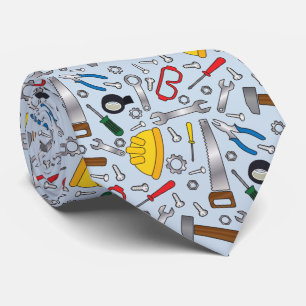 Builder various hand tools & gear neck tie