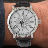 Builder with Building Materials on a Watch