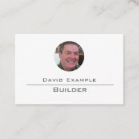 Builder with Photo of Holder Business Card
