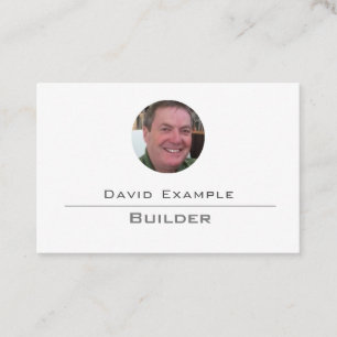 Builder with Photo of Holder Business Card