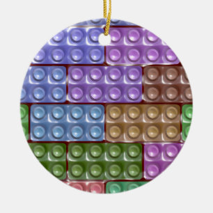 Builder's Bricks - Pastel Ceramic Ornament