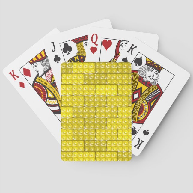 Builder's Bricks - Yellow Poker Cards (Back)