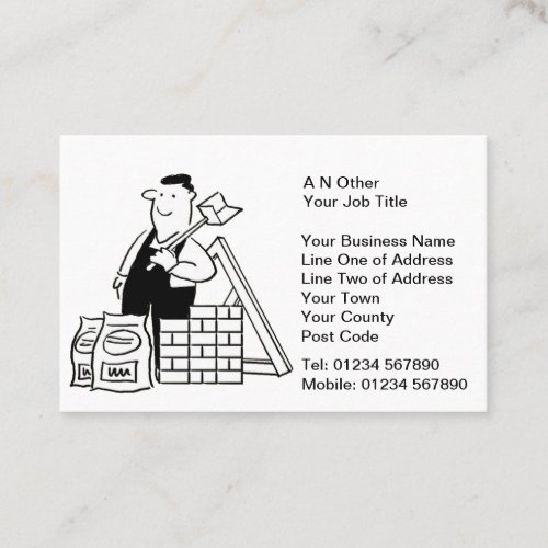 Builders  Building Services Business Card