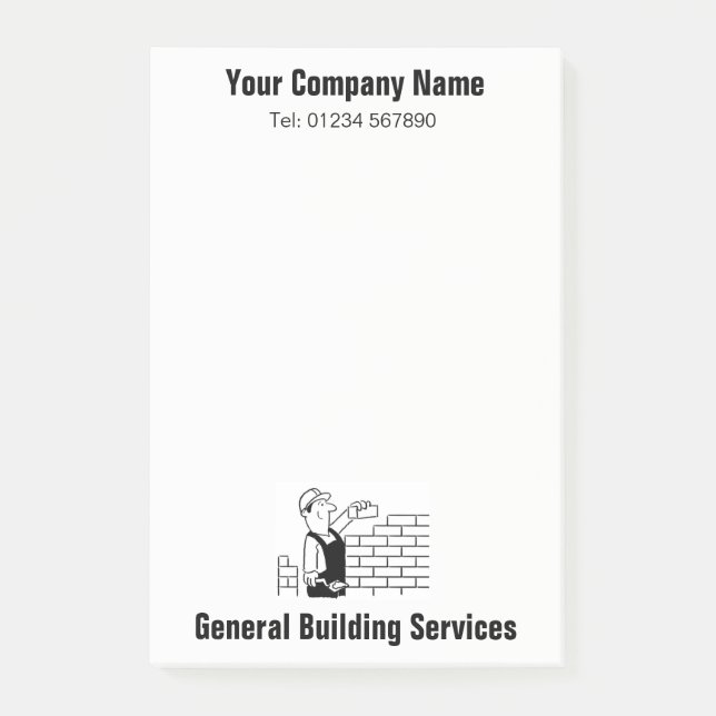 Builders Building Services Notes (Front)