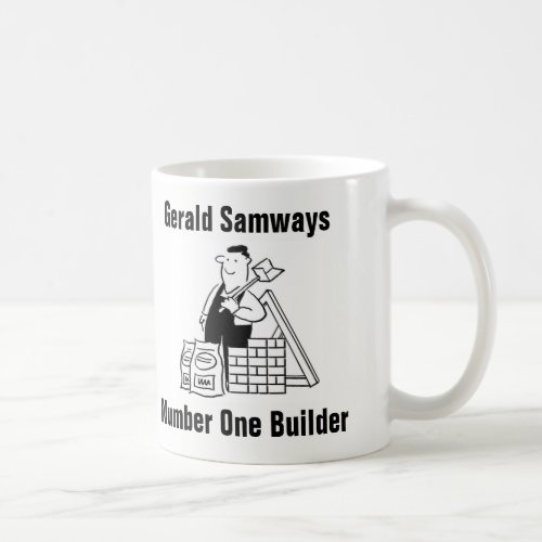 Builders Cartoon Mug to Add Name