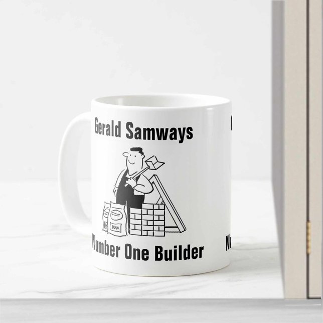 Builders Cartoon Mug to Add Name (Creator Uploaded)