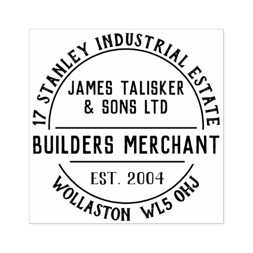 Builders Merchant Rubber Stamp