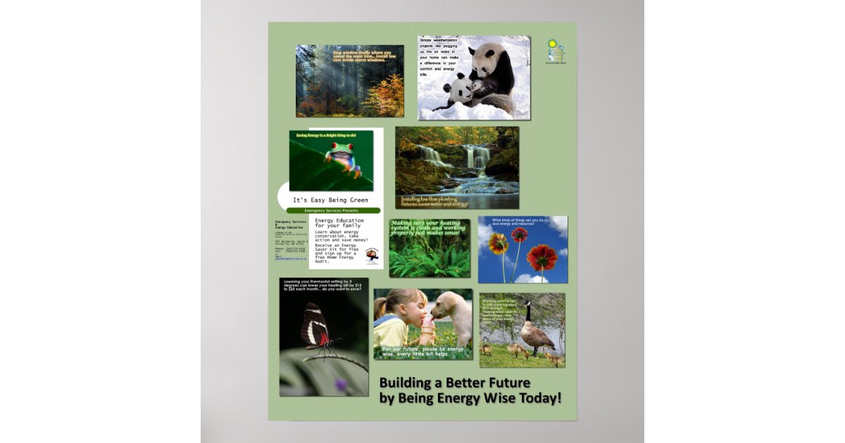 conserve energy for brighter future poster