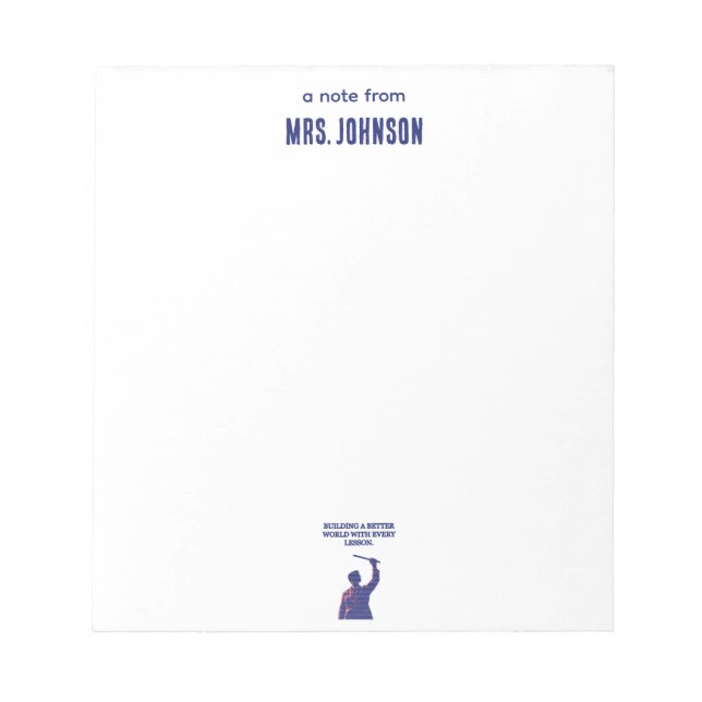 Building a Better World Science Education Lesson Notepad (Front)