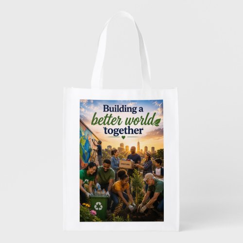 Building a Better World Together Grocery Bag