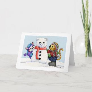 Building a Snow Cat Card
