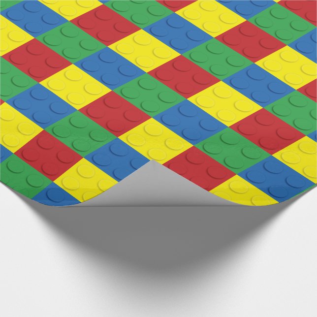Building Block 4 Colors Wrapping Paper (Corner)