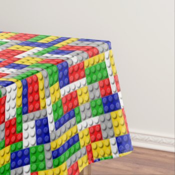 Building Block Boy's Birthday Party Tablecloth by CustomInvites at Zazzle