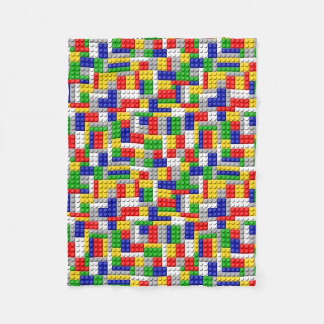 Building Block Boy's Favorite Toy Fleece Blanket (Front)