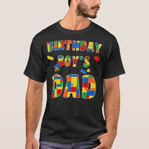 Building Block Dad Of Birthday Boy T_Shirt