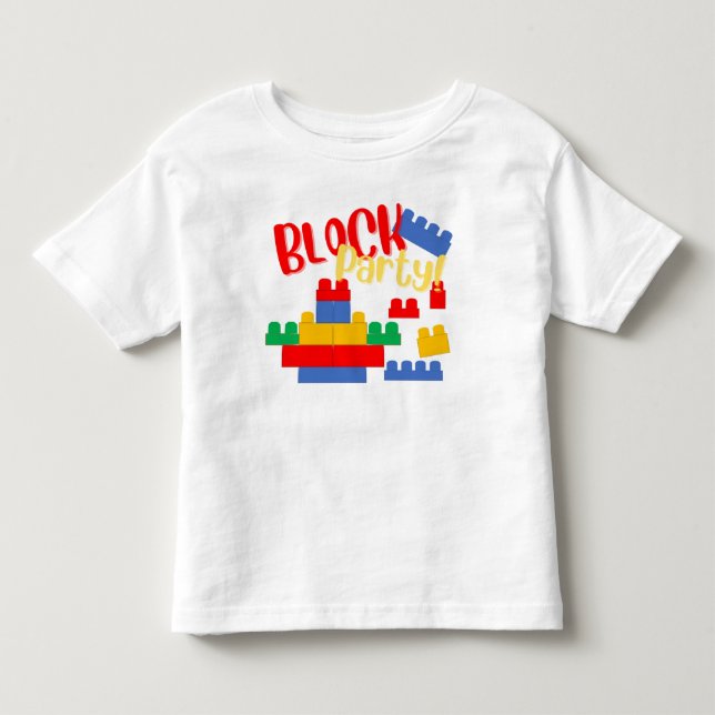 Building Block Party Mega Blok Inspired Toddler T-shirt (Front)