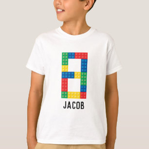 Building Block Party Shirt for 8th Birthday