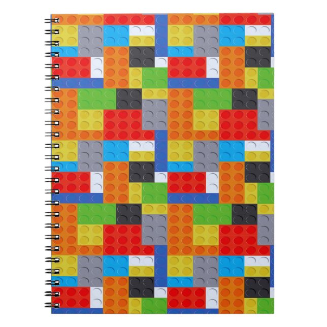 Building block red blue green yellow orange  notebook (Front)