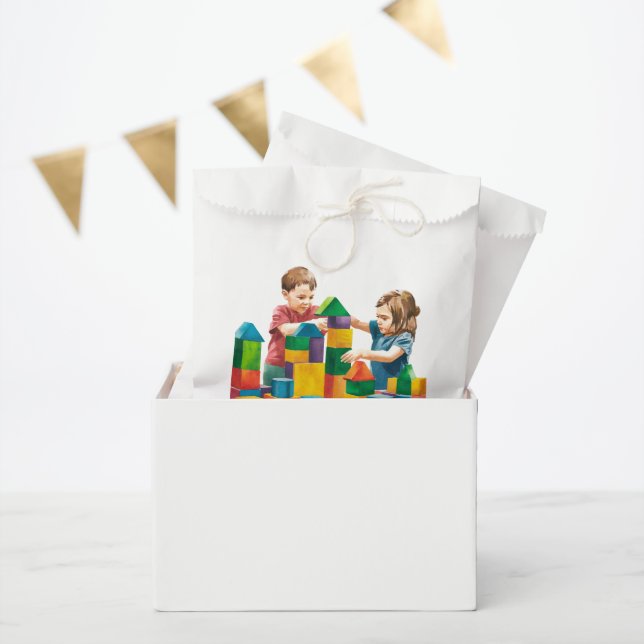 Building Blocks at the Birthday Bash Favor Bag (Party)