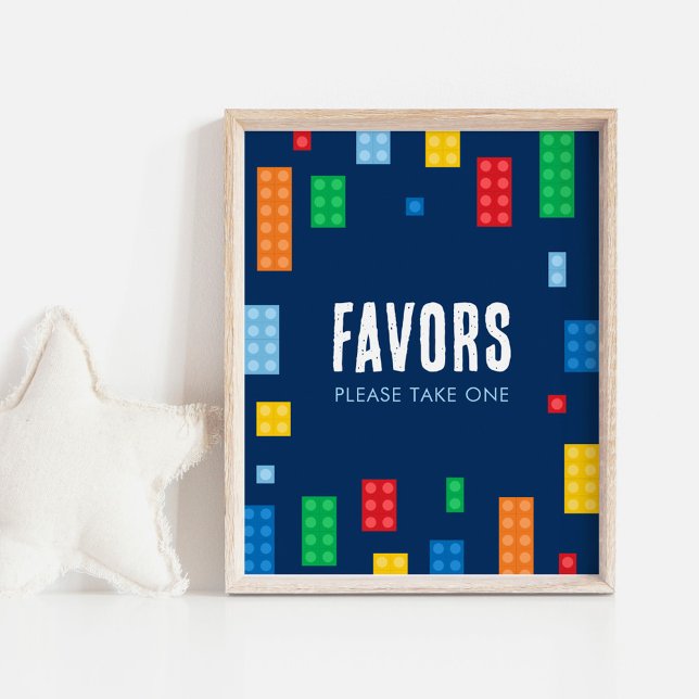 Building Blocks Birthday Favors Sign (Creator Uploaded)