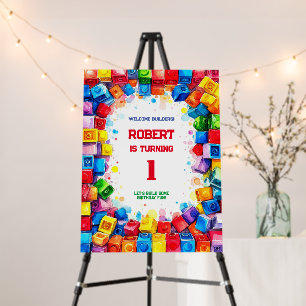 Building Blocks Birthday Foam Board