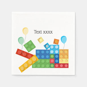 building blocks, block, toy brick napkins