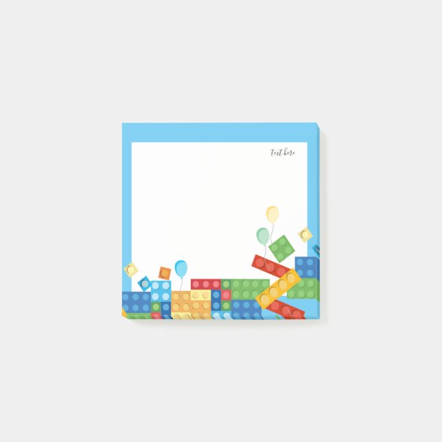 building blocks, block, toy brick post-it notes (Front)