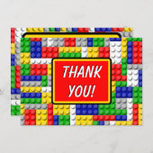 Building Blocks Boys Birthday Party Thank You Note | Zazzle