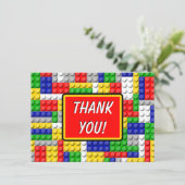 Building Blocks Boys Birthday Party Thank You Note | Zazzle