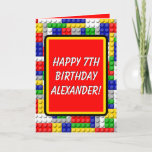 Building Blocks Bricks Smart Boy's Birthday Card