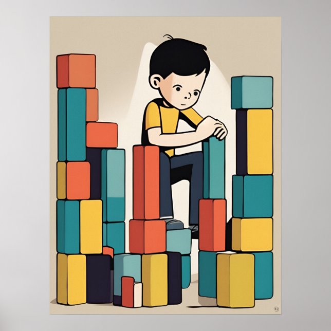 Building Blocks - Kid's Toys Poster (Front)