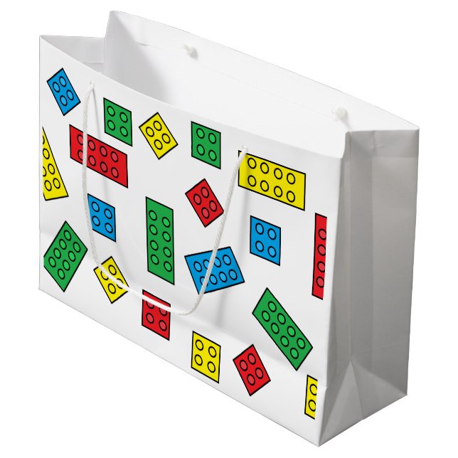 "Building Blocks" Large Gift Bag (Front Angled)