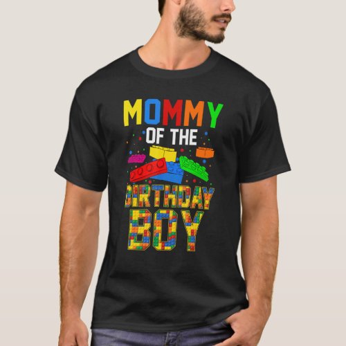 Building Blocks Matching Family for Mom on Birthda T_Shirt