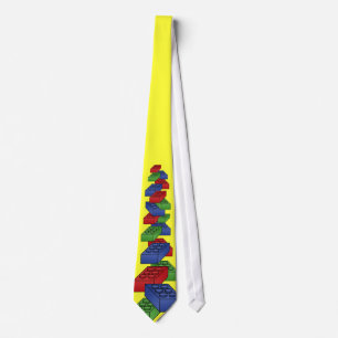 Building blocks neck tie